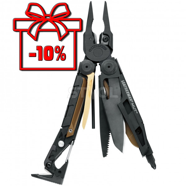 Мультиінструмент Leatherman MUT Black, чохол нейлоновий Molle (олива), sight adjuster (833084)