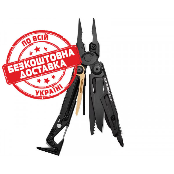 Мультиінструмент Leatherman MUT Black, чохол нейлоновий Molle (олива), sight adjuster (833084)