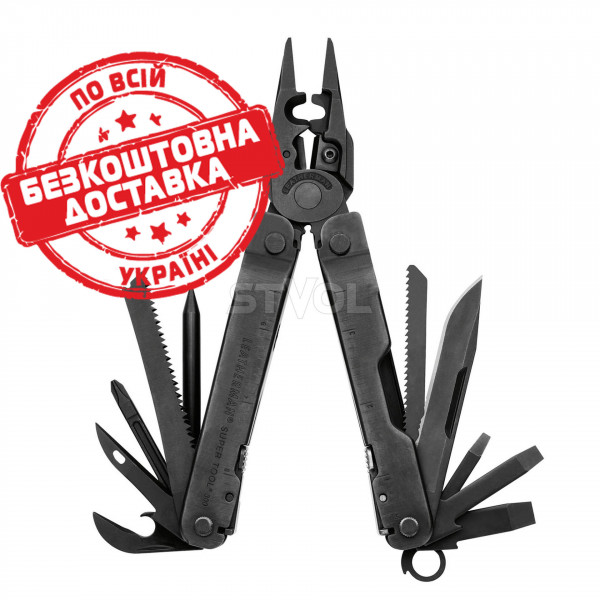 Мультиінструмент Leatherman Super Tool 300  EOD Black, чохол MOLLE (коричневий) (831368)
