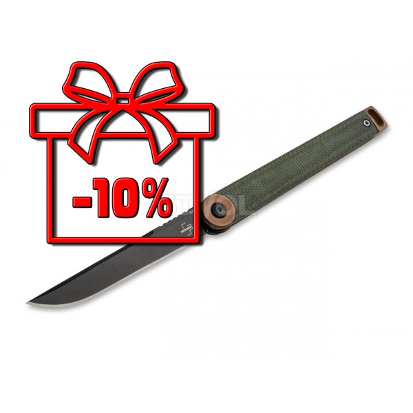 Ніж Boker Plus Kaizen Green Canvas Micarta (01BO391)