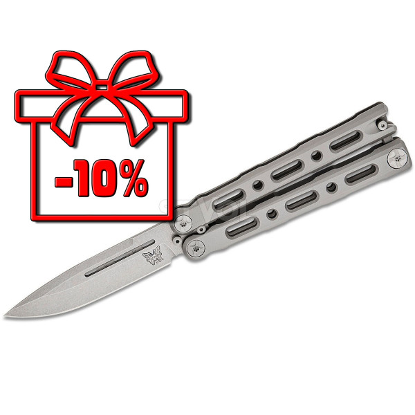 Ніж Benchmade Laro, balisong, titanium (82)