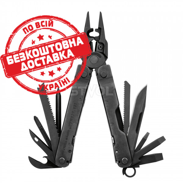 Мультиінструмент Leatherman Super Tool 300 EOD Black, нейлоновий чохол MOLLE (чорний) (831369)
