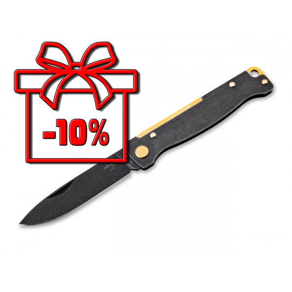 Нiж Boker Plus "Atlas Black Stonewash Brass" 01BO859