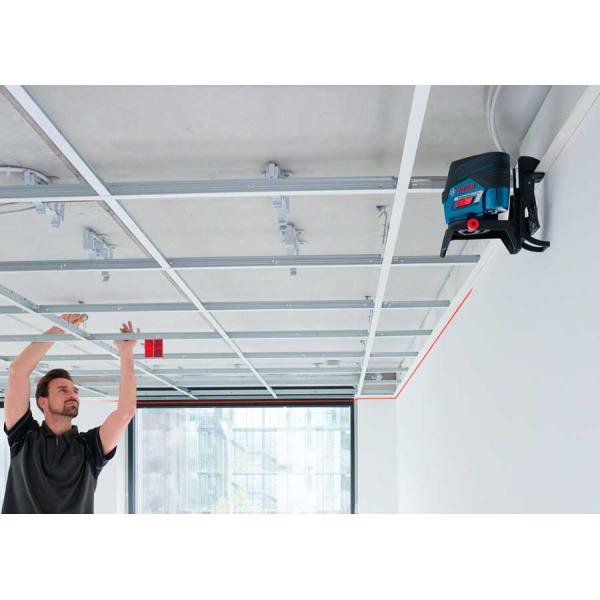 Лазерний нівелір Bosch Professional GCL 2-50 C в L-Boxx 136 з тримачами BM 3 та RM2, мішенню, чохлом, 1 акб GBA 12 V 2.0 Ah та з/п GAL 1230 CV 0601066G03