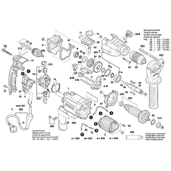 Дриль ударний Bosch Professional GSB 24-2 у L-Case з ШЗП 060119C801