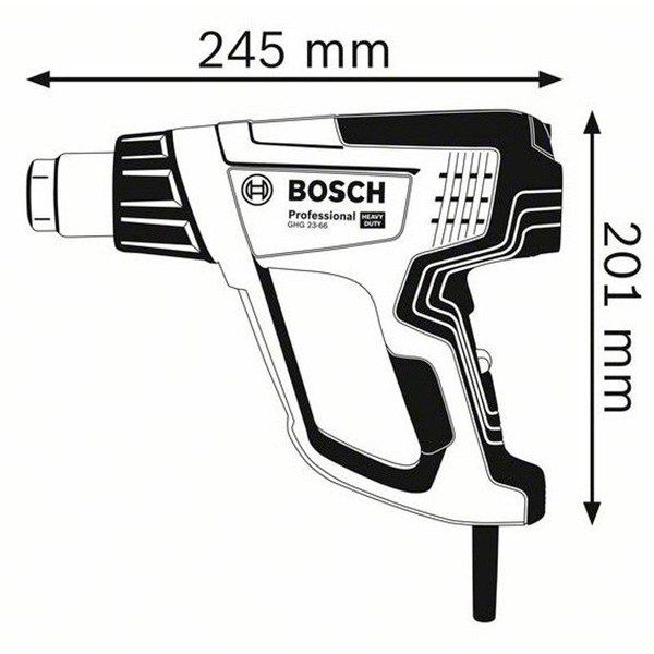 Фен технічний Bosch Professional GHG 23-66 з 2 соплами 06012A6300