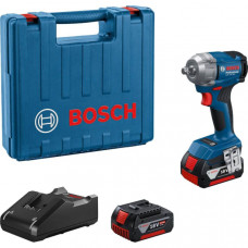 Акумуляторний ударний гайкокрут Bosch Professional GDS 18V-350 з 2 акб GBA 18V 4 Ah та з/п GAL 18V-20, в кейсі 06019M5021