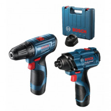 Набір інструментів Bosch Professional дриль-шурупокрут GSR 120-LI + ударний гайковерт GDR 120-LI у валізі з 2 акб GBA 12V по 2.0Ah і з/п 06019G8023