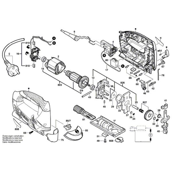 Лобзик Bosch PST 800 PEL Compact в чемодані з набором 10 пилок 06033A0101