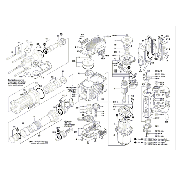 Відбійний молоток Bosch Professional GSH 16-28 в чемодані з пикоподібним зубилом 0611335000