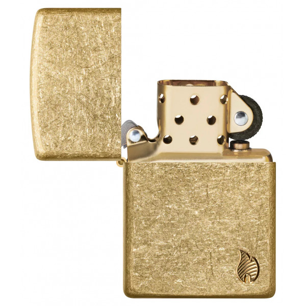 Запальничка армована бензинова ZIPPO Armor® Tumbled Brass Series Flame (46398)