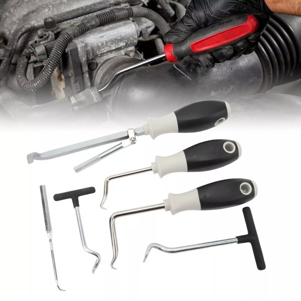 Набір гачків для демонтажу ущільнюючих кілець та сальників 6пр. ROCKFORCE RF-906G13 Набір гачків для демонтажу ущільнюючих кілець та сальників 6пр. ROCKFORCE RF-906G13