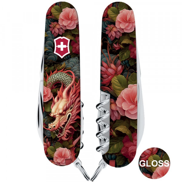 Складаний ніж Victorinox SPARTAN ZODIAC Китайський зелений дракон 1.3603.Z3300p