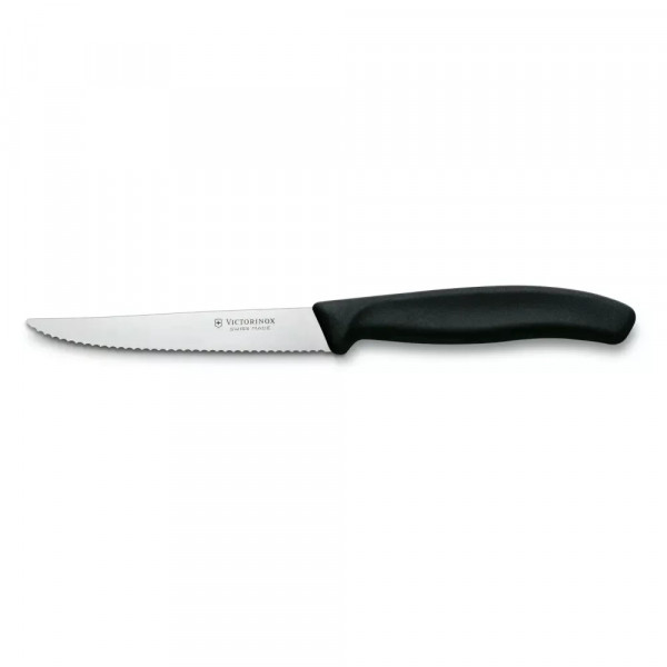 Кухонний ніж для стейка  11 см Victorinox Swiss Classic Steak Knife лезо серрейтор, чорний (6.7233)