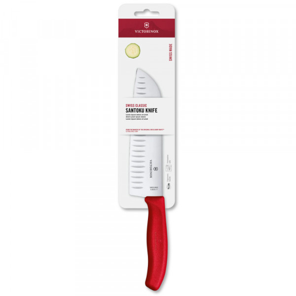 Ніж Сантоку Victorinox Swiss Classic 17см черв 6.8521.17C1B