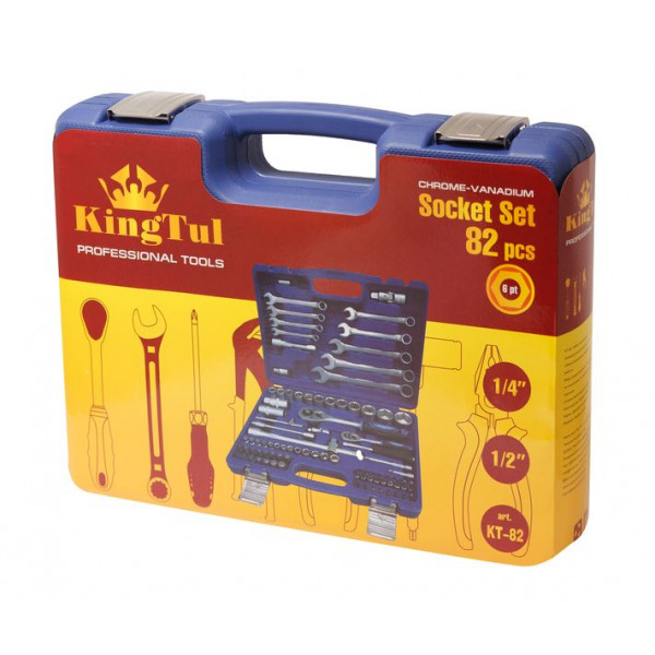 Набір інструментів 82пр.1 / 4 ", 1/2" (6гр.) (4-32мм) Набір інструментів 82пр.1 / 4 ", 1/2" (6гр.) (4-32мм)