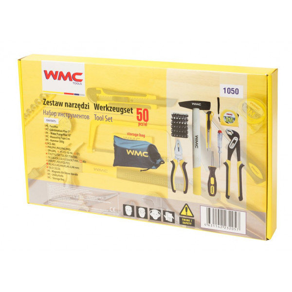 Набір шарнірно-губцевий інструменту 50 предметів WMC TOOLS 1050