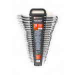 Набір ключів комбінованих 25пр. (6-19, 21, 22, 24, 27, 30, 32мм) в пластиковому утримувачі