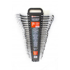 Набір ключів комбінованих 25пр. (6-19, 21, 22, 24, 27, 30, 32мм) в пластиковому утримувачі