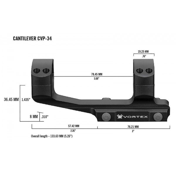 Кріплення Vortex Pro 34mm Cantilever mount (CVP-34) 930350 Кріплення Vortex Pro 34mm Cantilever mount (CVP-34) 930350