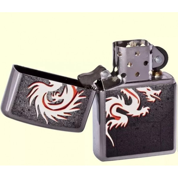 Запальничка бензинова ZIPPO Satin Chrome Tatto Dragon (200.247)
