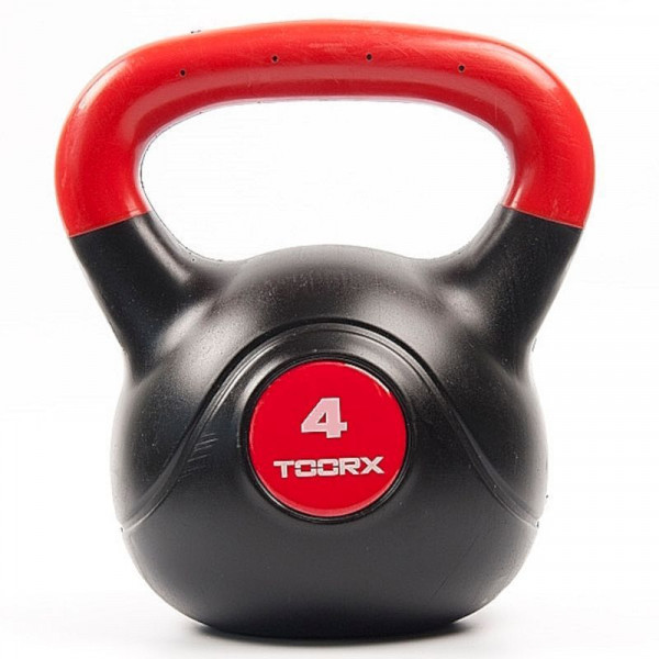 Гиря вінілова Toorx PVC 4 кг Black/Orange (KRP-4) 931125
