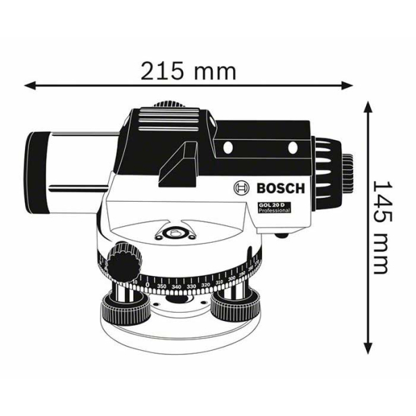 Оптичний нівелір Bosch Professional GOL 26 D в кейсі 0601068000