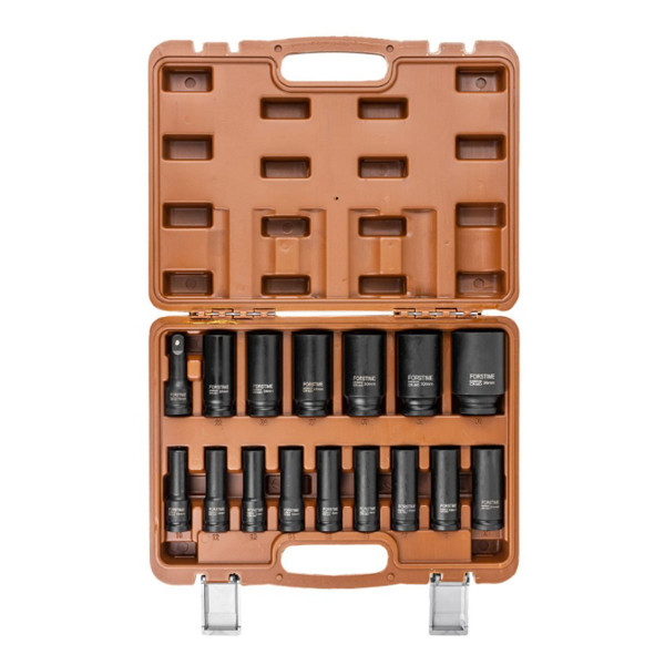 Набір ударних глибоких шестигранних торцевих головок (16 предметів) FORSTIME FT-4177-5MPB Набір ударних глибоких шестигранних торцевих головок (16 предметів) FORSTIME FT-4177-5MPB
