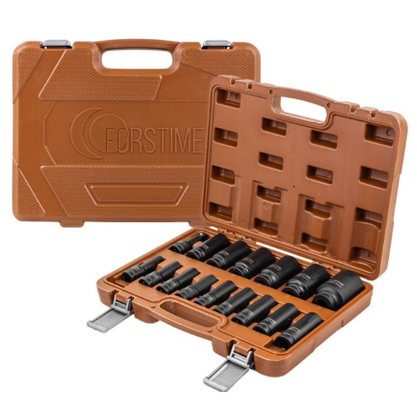 Набір ударних глибоких шестигранних торцевих головок (16 предметів) FORSTIME FT-4177-5MPB