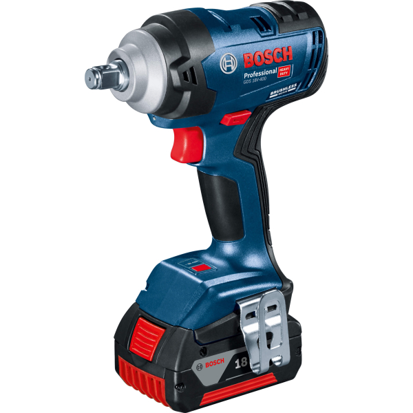 Гайковерт ударний акумуляторний Bosch Professional GDS 18V-400 з 2 акб GBA 18V 5 Ah, з/п GAL 18V-40 в чемодані 06019K0020