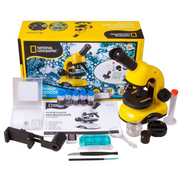 Мікроскоп National Geographic Biolux 40x-800x з адаптером до смартфону (9039500) (927789)