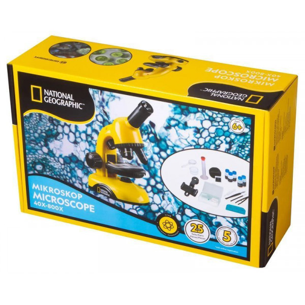 Мікроскоп National Geographic Biolux 40x-800x з адаптером до смартфону (9039500) (927789)