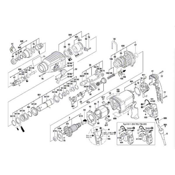 Перфоратор Bosch Professional GBH 2-26 DRE в чемодані 0611253708