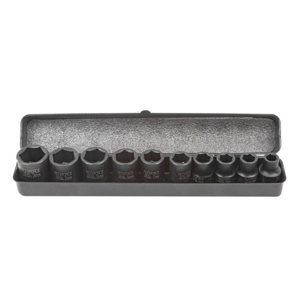 Набір головок ударних 10пр. 1/2" 6-гранні (10,12,13,14,16,17,19,21,22,24мм) ROCKFORCE RF-4109-5MPB