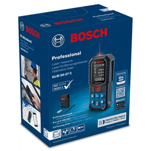 Лазерний далекомір Bosch Professional GLM 50-27 C із чохлом 0601072T00