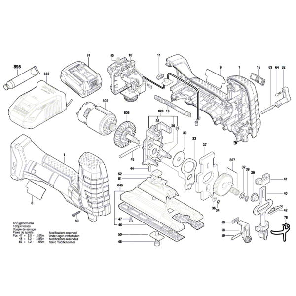 Лобзик акумуляторний Bosch Professional GST 18 V-LI S, без акб та з/п 06015A5100