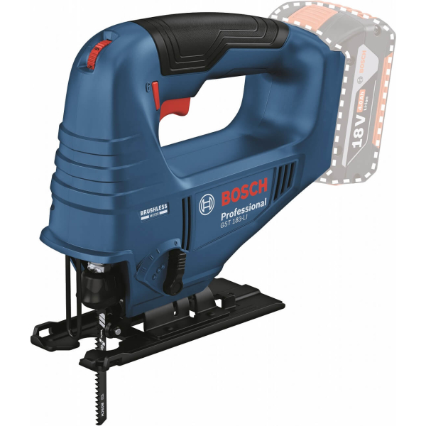 Акумуляторний лобзик Bosch GST 183-LI Professional без акб і з/п, в картоні 06015B7020
