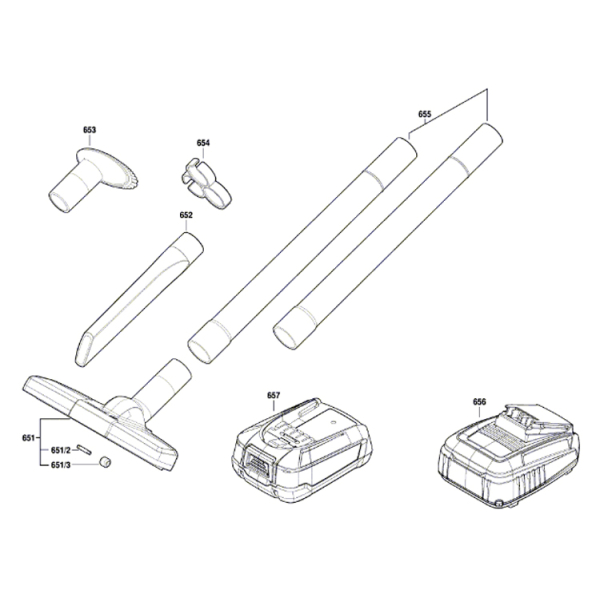 Пилосос акумуляторний Bosch UniversalVac 18 SET з 1 акб PBA 18 V 2,5 Ah W-B та з/п AL 1830 CV 06033B9103