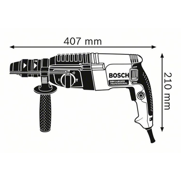 Перфоратор Bosch Professional GBH 2-26 DFR в чемодані з ШЗП 0611254768