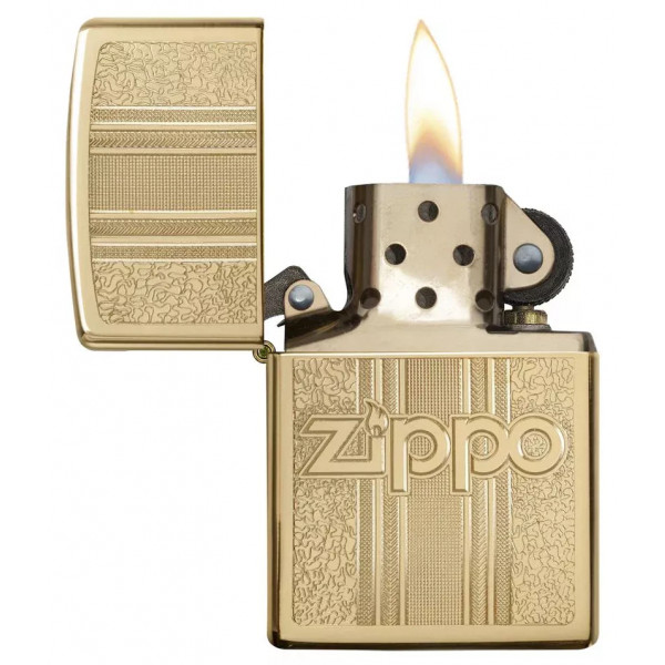 Запальничка бензинова ZIPPO" Zippo and Pattern Design, золотиста (29677) Запальничка бензинова ZIPPO" Zippo and Pattern Design, золотиста (29677)
