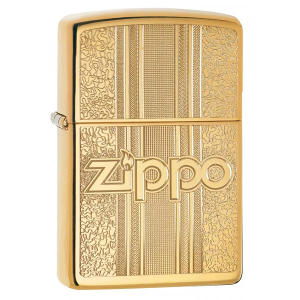 Запальничка бензинова ZIPPO" Zippo and Pattern Design, золотиста (29677)