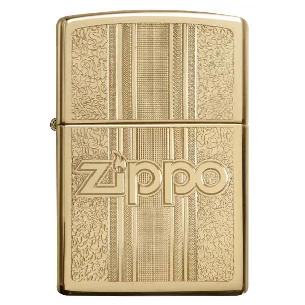 Запальничка бензинова ZIPPO" Zippo and Pattern Design, золотиста (29677) Запальничка бензинова ZIPPO" Zippo and Pattern Design, золотиста (29677)