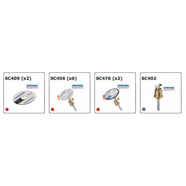 Комплект насадок Speed Clic Dremel (SC690)
