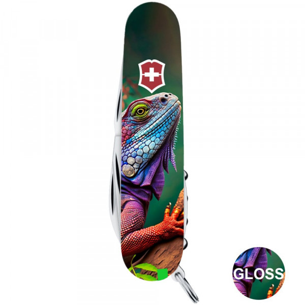 Складаний ніж Victorinox CAMPER ANIMAL Хамелеон 1.3613.3.F1020pw