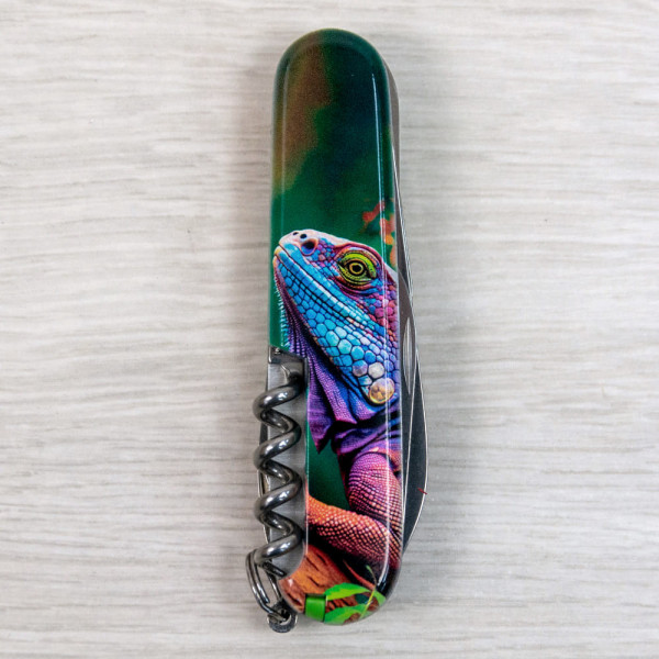 Складаний ніж Victorinox CAMPER ANIMAL Хамелеон 1.3613.3.F1020pw