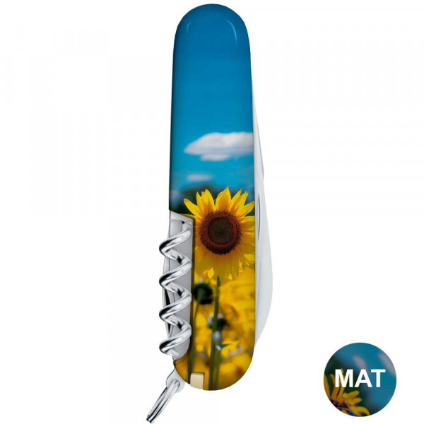Складаний ніж Victorinox CAMPER UKRAINE Соняшники та метелик 1.3613.7.T3200pw