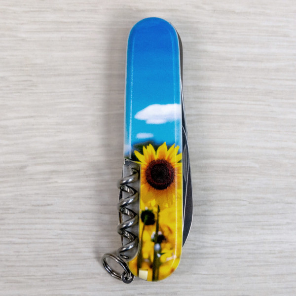 Складаний ніж Victorinox CAMPER UKRAINE Соняшники та метелик 1.3613.7.T3200pw
