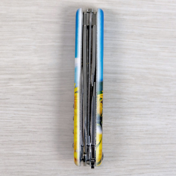 Складаний ніж Victorinox CAMPER UKRAINE Соняшники та метелик 1.3613.7.T3200pw