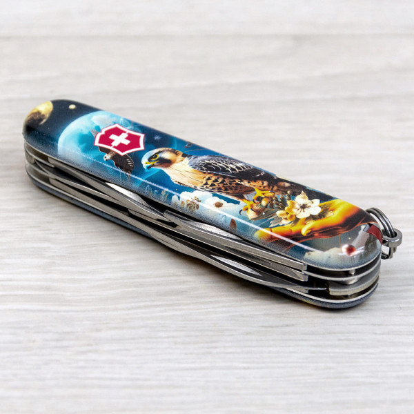 Складаний ніж Victorinox CLIMBER UKRAINE Сокіл-захисник 1.3703.3.T3210pw