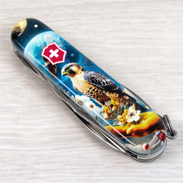 Складаний ніж Victorinox CLIMBER UKRAINE Сокіл-захисник 1.3703.3.T3210pw